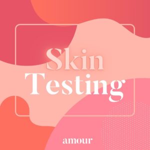 Skin testing procedures at Amour hair salon in Salford Greater Manchester